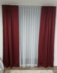 Verdunkelungsvorhang-mit-Raffband-Bordeaux