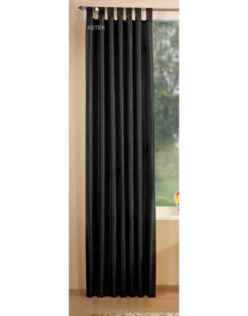 Schlaufenschal blickdicht aus Taft in Schwarz
