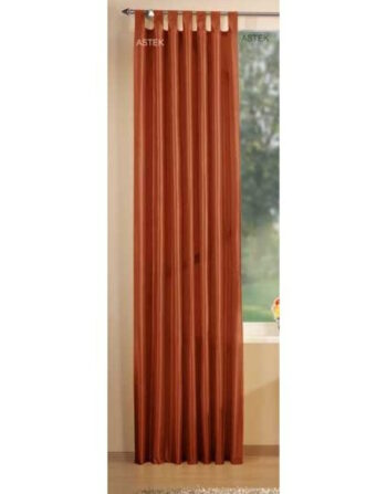Schlaufenschal blickdicht aus Taft in Terracotta