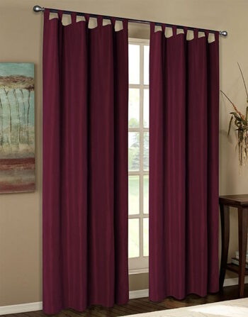 Schlaufenschal aus Microsatin in Bordeaux