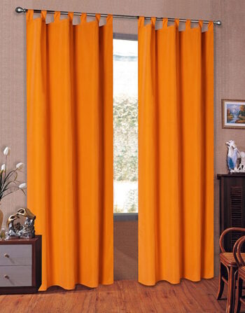 Schlaufenschal aus Microsatin in Orange