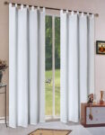 Schlaufenschal aus Microsatin in Weiss