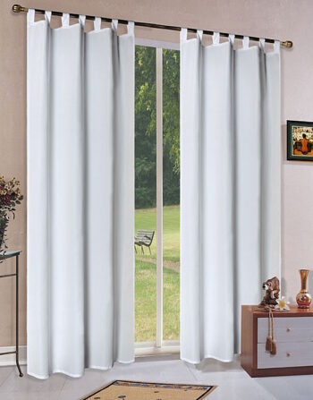Schlaufenschal aus Microsatin in Weiss