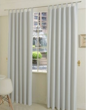 Verdunkelungsvorhang mit Schlaufen weiss/offwhite